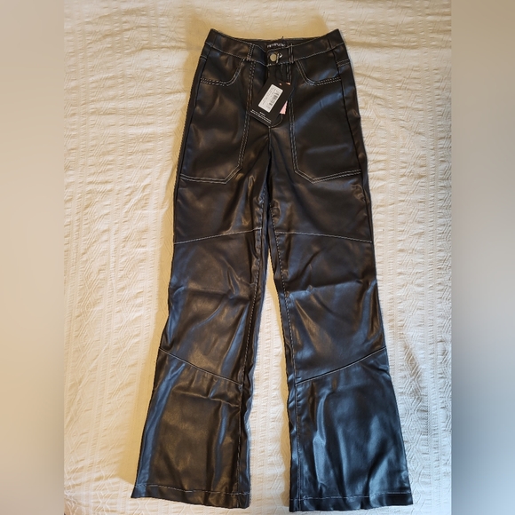 Faux Leather Wide Leg Trousers - Picture 3 of 3